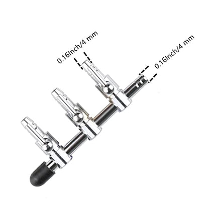 Aquarium Fish Tank Air Flow Control Lever Pump 3 Way Inline Manifold Air Flow Pump Tubing Splitter Lever Control Valve 4-Pack