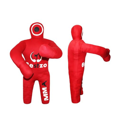 Bestzo Kids MMA Grappling Dummy - Unfilled Canvas Wrestling & BJJ Training Bag for Judo, Karate & Self Defense (48-Inch)