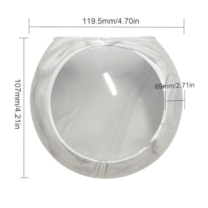 Wall Flower Vase, Strong Adhesive Silicone Vase Wall Plant Pot, Fish Tank Mount, Clear Terrarium Air Plant Holder Propagation Station for Hydroponics Plants - color: Ice Grey