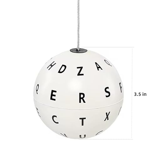 Dual Marsden Ball Kit for Visual Training – Yellow Number & White Letter Training Balls on String with Hooks – Home Vision Tool for Cognitive Focus, Hand Eye Coordination & Reflex Speed