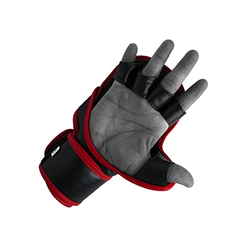 TMA MMA Gloves Sparring Grappling, Hybrid Martial Arts Mitts Men Women, Muay Thai, Punching Bag Kickboxing - size: Large-X-Large