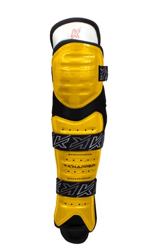 Ball Hockey Protective Gear | AK5 SHIN Guard | KNAPPER - color: Blue, size: 12
