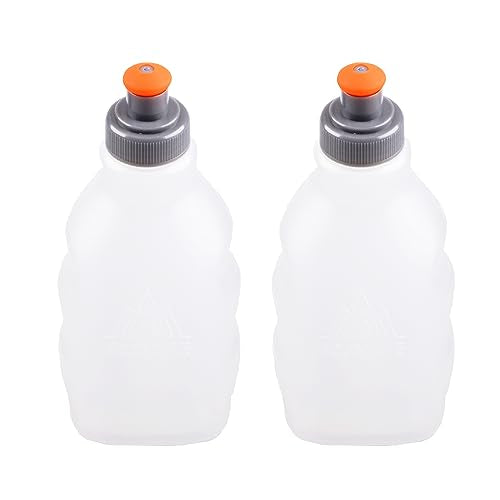 JEELAD BPA-Free Leak-Proof TPU Running Water Bottles for Hydration Pack Vest - Ideal for Running Hiking Cycling - color: 02 250ml(8.5oz) - 2 Pcs
