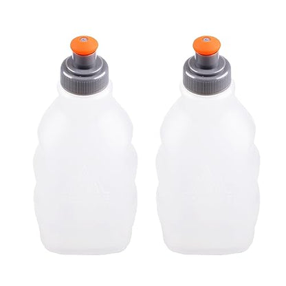 JEELAD BPA-Free Leak-Proof TPU Running Water Bottles for Hydration Pack Vest - Ideal for Running Hiking Cycling - color: 02 250ml(8.5oz) - 2 Pcs