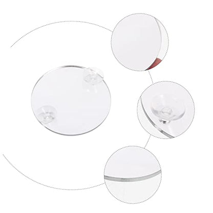 Ciieeo 10pcs Betta Fish Training Mirror Single Side Betta Tank Mirror Cup Floating Decorative Fish Tank Accessory for Play and Exercise