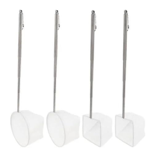 Telescopic Shrimp Net Extendable Telescopic Soft Aquarium Shrimp Net White Goldfish Net(L-Square)