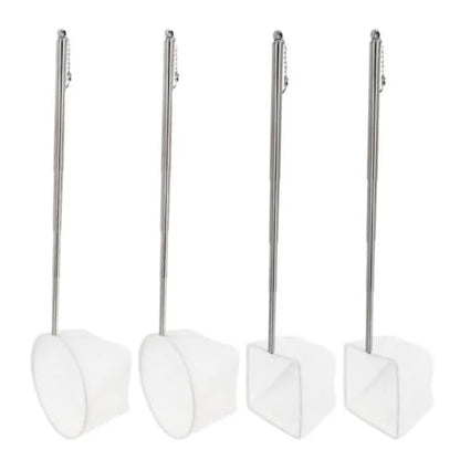 Telescopic Shrimp Net Extendable Telescopic Soft Aquarium Shrimp Net White Goldfish Net(L-Square)