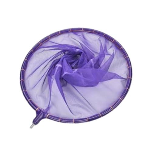 Menolana Fishing Net Fish Landing Nets Boating Freshwater Lightweight Easy Storage Soft Foldable Fast Fishing Landing Net - color: Purple S