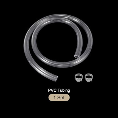 3/4" x 1" Clear Plastic PVC Tubing 5ft Flexible Vinyl Tube, [for Garden Irrigation, Water Hose, Fish Tank, Aquarium] - 19mm x 25.4mm / with 2Pcs Clamps - size: 3/4" x 1"
