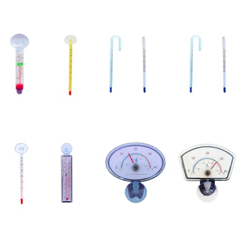 Fishtank Thermometer for Fish, Turtle, AquaticPlants Immersion Type with Suction Cup Liquid-in-Glass Measuring Meter Liquid-in-Glass Thermometer