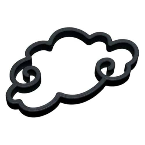 Fish Feeding Portals for Betta & Aquariums | Floating Food Rings & Breathing Windows (Cloud) (Black) - color: Black