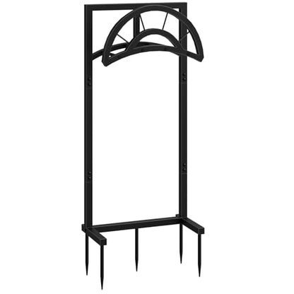 Garden Hose Holder with 5 Prongs, Heavy Duty Water Hose Holder Stand, Holds 150ft Hose, Metal Water Hose Holder for Outside, Yard, Lawn, Patio, Black TCJ91BB