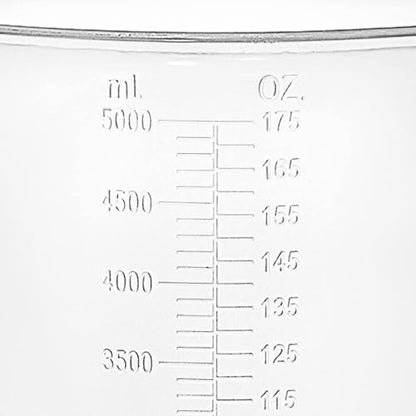 5 Liter Measuring Pitcher | 1.3 Gallon Shatterproof Plastic Large Graduated Mixing Pitchers, 1 to 2 Gallons (5L, 5000ml) - size: 5000ml (Single)