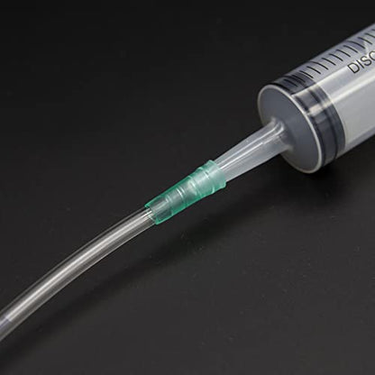 8Pcs Plastic Syringe Set 60ml 20ml Industrial Plastic Syringe with Handy Tubing 30cm(12in) for Refilling Fluids, Feeding Pets, Drawing Oil, Measuring, Watering, Multiple Uses, 20mlx2 + 60mlx2+ Hosex4