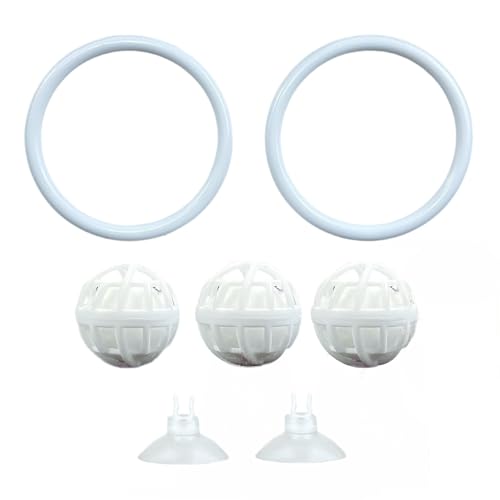 Fish Aquariums Accessories, 1 with Floating Ball & 2 Exercise Training Toys, Feeding Betta Set for Tank, Enrichment