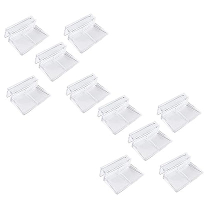 Milisten Fish Tank Bracket Fish Tank Lid Clip Aquarium Glass Cover Holder Aquarium Cover Holder Fish Tank Stands Aquarium Glass Lid Bracket Fish Tank and Stand Shelf Frame Acrylic, 5x4cm, Y450321RJ4