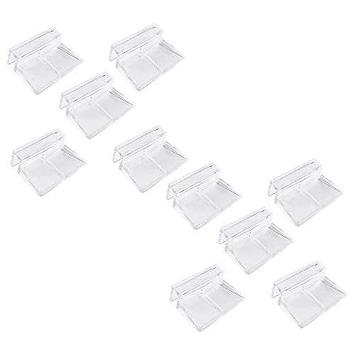 Milisten Fish Tank Bracket Fish Tank Lid Clip Aquarium Glass Cover Holder Aquarium Cover Holder Fish Tank Stands Aquarium Glass Lid Bracket Fish Tank and Stand Shelf Frame Acrylic, 5x4cm, Y450321RJ4
