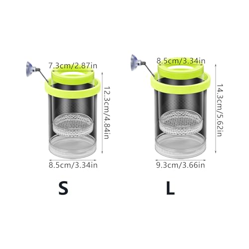 Floating Fish Breeding Box Net Design Safe Fish Habitat Isolation Tanks for Fry Shrimp Easy Setups Compacts - color: White, size: L