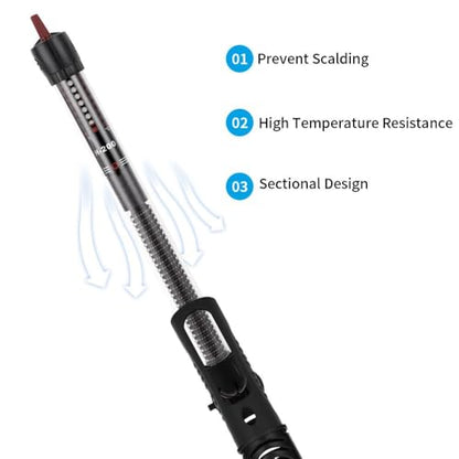 Black ABS Fish Heater Protective Case Explosion Proof High Temp Resist Aquarium Fish Tank Heater Guard Accessories