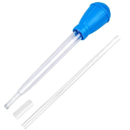 Aquarium Multifunction Dropper Pipette Manual Cleaner Water Changer Cleaning Tool Siphon Dropper Remover 30ml Coral Feeder Waste Cleaner for Fish Tank Aquarium Blue - color: Blue