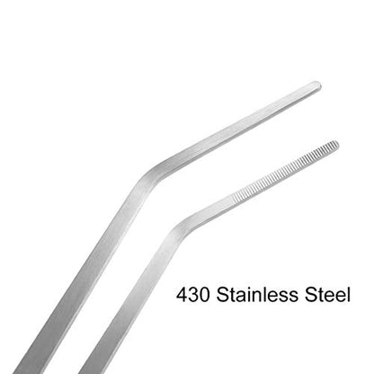 uxcell Aquarium Curved Tweezers 19 Inch Stainless Steel Extra Long, Fish Tank Aquatic Plants Clip