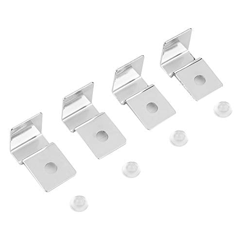 Sonew 4Pcs Stainless Steel Aquarium Glass Cover Clip, Nonslip Fish Support Bracket, AntiRust and Sturdy, for Aquariums (12mm (4 Pieces/Set))