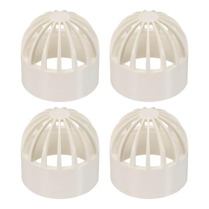 PATIKIL 2 Inch (50mm) Fish Cover Permeable Cap, 4 Pcs PVC Breathable Cap Aquarium Guard Fish Tank Intake Cover, White