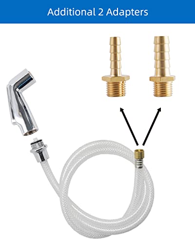 Universal Kitchen Sink Side Sprayer with Quick Side Connector Compatible with Moen Faucet Sprayer Replacement, Kitchen Sink Faucet Sprayer Attachment with Water Hose/Holder, Chrome Finish