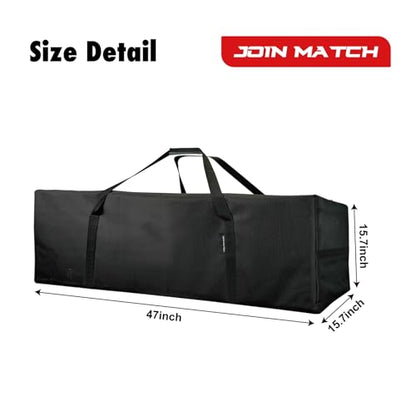 Large Travel Duffel Bag, 47 inch Sport Storage Large Zippered Bag, Sturdy & Water Resistant Made of Durable 600D Oxford Fabric for Camping & Hiking - size: 47 inch