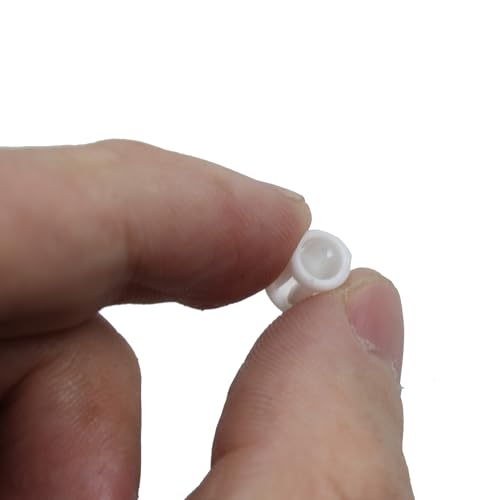 White Hole Plug, Circular Plastic Snap in Locking Tube Plug, Embedded Panel Plastic Fastener Cover, Furniture Fence Column Tube Insertion End Cover, 1/4 Inch, 30 PCS
