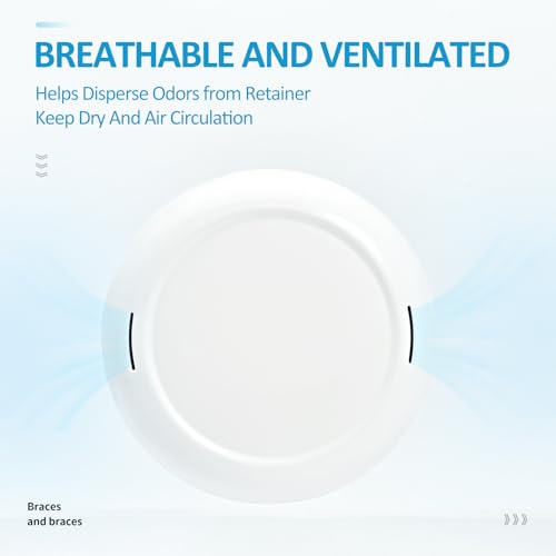 Orthodontic Retainer Case Aligner Mouth Guard Storage Box,White Blue - color: White Blue