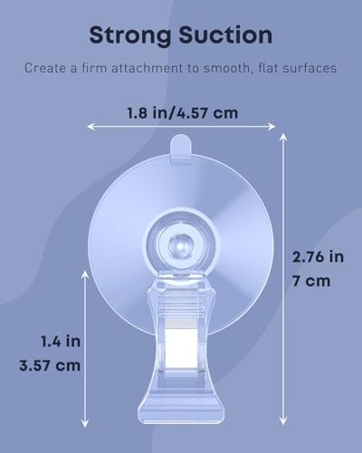 Pawfly 6 Pcs Aquarium Suction Cups with Clips, Aquarium Suction Cup Clips, Clear Plastic Fish Feeding Tool, Plant Leaf Seaweed Clips, Veggie Feed Holder, Underwater Fish Feeder, Fish Tank Accessories