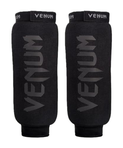 Venum Kontact Shinguards - Without Foot - color: Black/Black