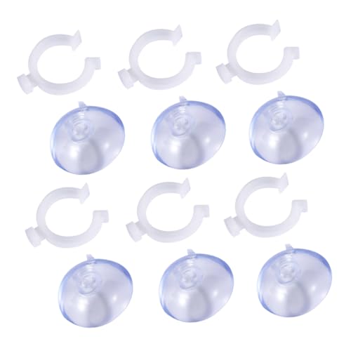 Happyyami 20pcs Cup Clamps for Fish Tank Hose Clip Bracket Holder Easy to Install Aquatic Accessories for Aquariums Practical Design for Air Pump Tubes