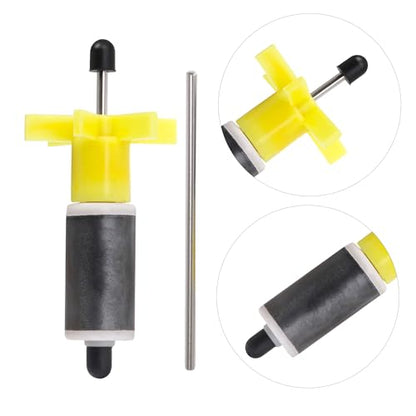 Submersible Pump Impeller Rotor Yellow 16mm Replacement Parts with Shaft Pack of 2