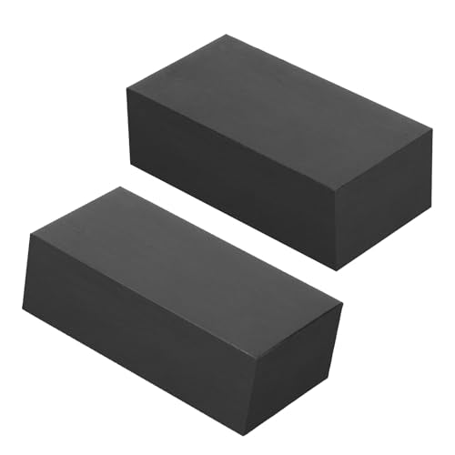 2PCS Black HDPE Plastic Block, Polyethylene Tapping Block, Polyethylene Solid Plastic Block for Machining, Flooring Home, Prototyping, Home Improvements, DIY Projects, Engineering (2" x 3" x 6")