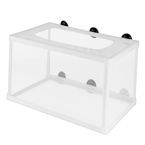 SUPVOX 2pcs Fish Net Big Aquarium Breeder Box Fish Tank Separator Suction Cup Net for