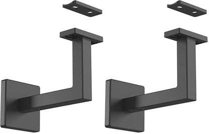National Hardware N830-524 Reed Handrail Bracket, 1 Count (Pack of 2), Matte Black - color: Matte Black, size: 1 Count (Pack of 2)