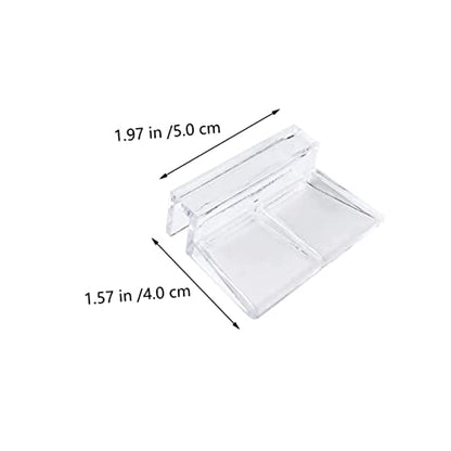 COLLBATH Fish Tank Cover Shelf Support Rack 10pcs Acrylic Lids Brackets for Betta Tank Stable Performance