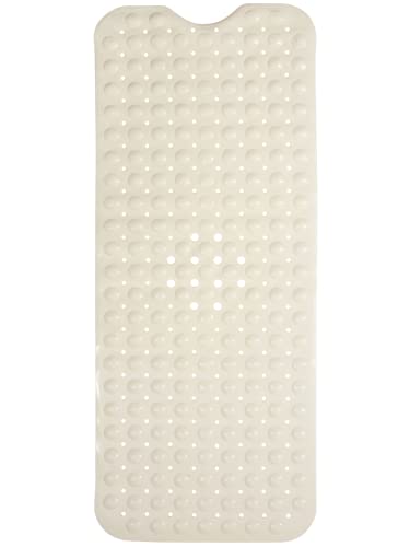 Bath Mat - Large Non Slip Bathtub & Shower Mat - Extra Long 40 x 16 Inch Bathroom Mats for Tub Nonslip Anti Slip Bathmats (40x16 Pearl White 1-Pack) - color: Pearl White