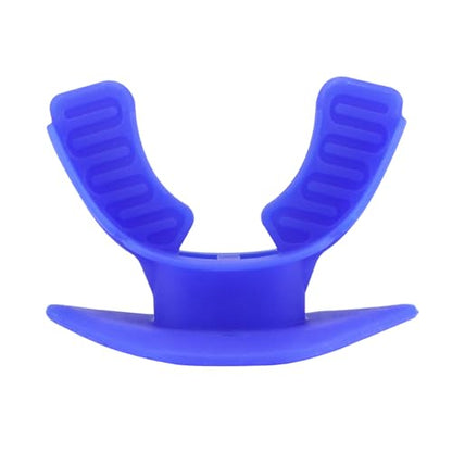 Football Mouth Guard, Football Mouthpiece, Breathable, with Lip Guard, Helmet Strap Included, for Youth and Adults (Blue) - color: Blue