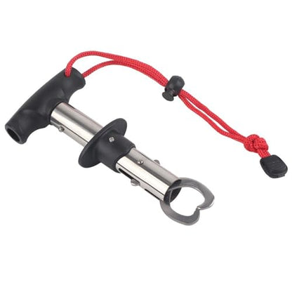 Stainless Steel Fishing Gripper, Portable Fish Lip Grip Grabber with Handle, Extra Wide Opening Fish Holder Tool for Outdoor Fishing