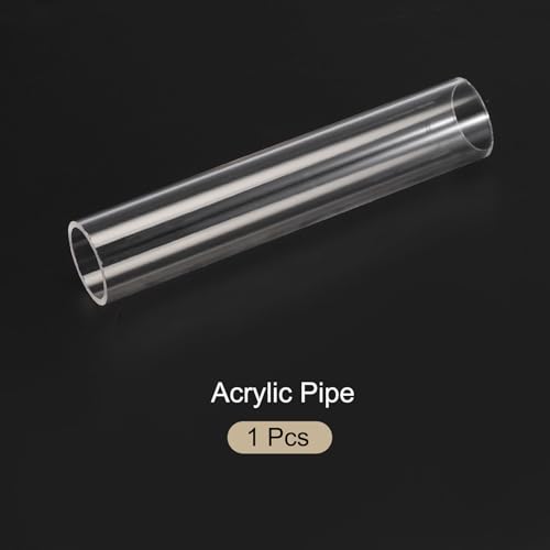 6" Clear Plastic Rigid Pipe 26mm ID x 30mm OD (1" ID x 1 3/16" OD) Acrylic Round Tubing, [for Plumbing, Hydraulics, Aquarium] - size: 1" x 1 3/16"