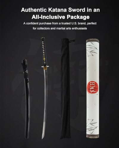 Katana Samurai Sword for Display, Hand Forged Full Tang 1045 Carbon Steel - style: Narcissus