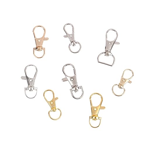 BREAKA 10Pcs/Set Metal Swivel Lobster Hook Clasp Keyring Snap Clasp Bag Jewelry Lanyard Trigger Buckle DIY Bag Accessories (Color : G) - color: G