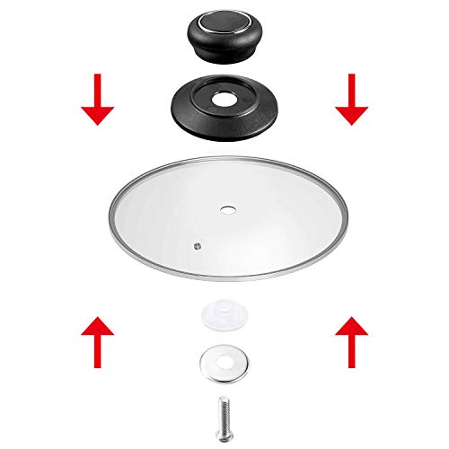 Patelai 4 Pieces Pot Lid Knob Pan Lid Holding Handle Universal Kitchen Cookware Replacement Pot Cover Knob