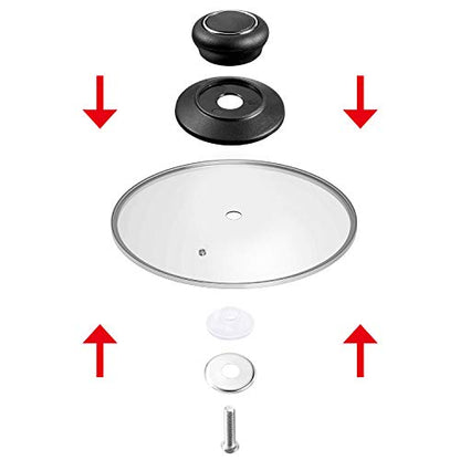 Patelai 4 Pieces Pot Lid Knob Pan Lid Holding Handle Universal Kitchen Cookware Replacement Pot Cover Knob