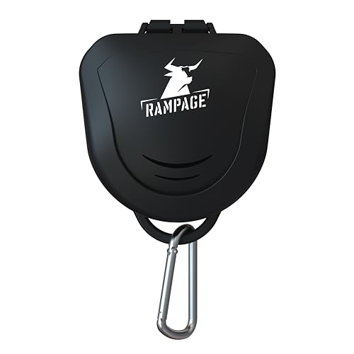Game On Ventilated Mouth Guard Case, Rampage Edition | Rampage Edition protective vented case for mouth guards - color: Black & White