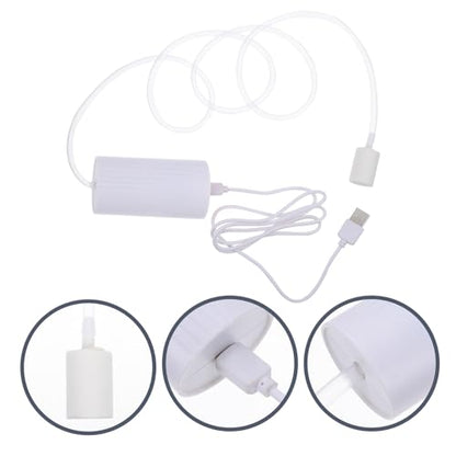 DOITOOL Mini USB Oxygen Pump for Aquarium Tank, Silent Portable Air Aerator Pump with White Case, Small Oxygen Tank Accessory for Home and Outdoor Fishing