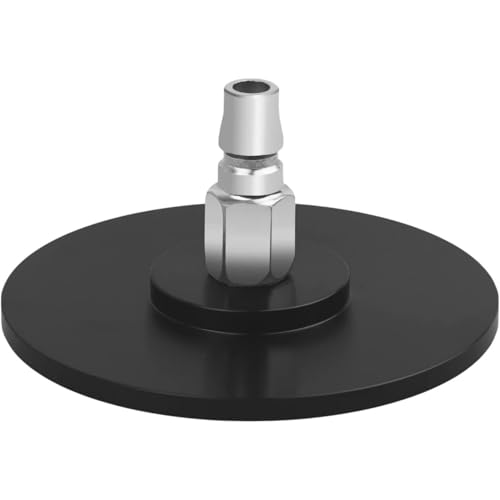 Vac-U-Lock Suction Cup Adapter Quick Connect Device Accessories for Cupping Machine Durable Aluminum 3.94 Inch Strong Suction Cups Compatible with Vac U Lock Systems Replacement Parts (Black) - color: Black